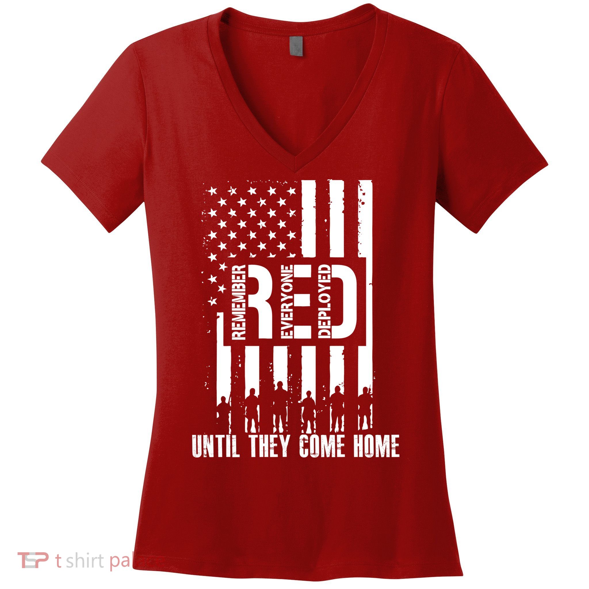 Red Friday Until They Come Home Women's V-Neck T-Shirt