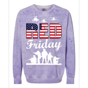 Red Friday Veterans Tribute Colorblast Crewneck Sweatshirt