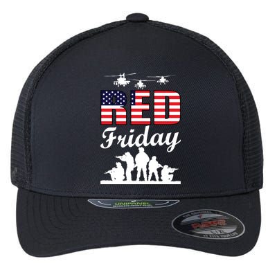 Red Friday Veterans Tribute Flexfit Unipanel Trucker Cap