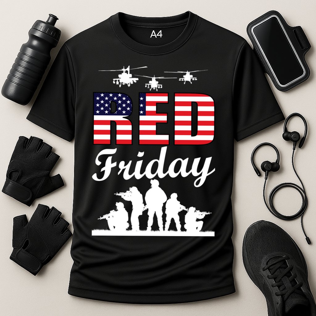 Red Friday Veterans Tribute Cooling Performance Crew T-Shirt