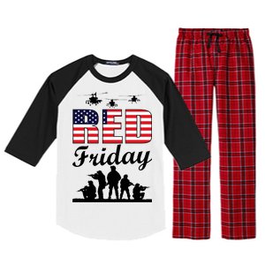 Red Friday Veterans Tribute Raglan Sleeve Pajama Set