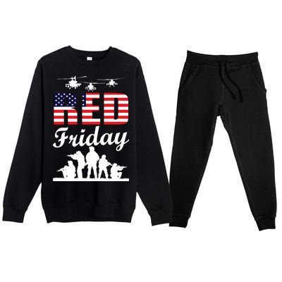 Red Friday Veterans Tribute Premium Crewneck Sweatsuit Set