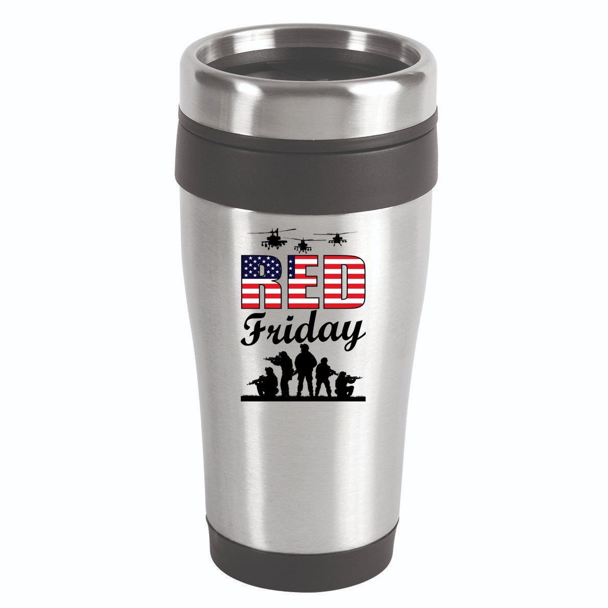 Red Friday Veterans Tribute 16oz Travel Tumbler