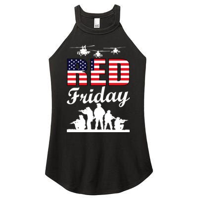 Red Friday Veterans Tribute Women's Perfect Tri Rocker Tank