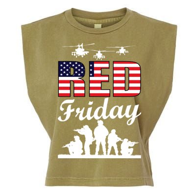 Red Friday Veterans Tribute Garment-Dyed Women's Muscle Tee