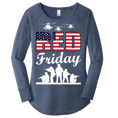 Red Friday Veterans Tribute Women's Perfect Tri Tunic Long Sleeve Shirt