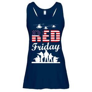 Red Friday Veterans Tribute Ladies Essential Flowy Tank