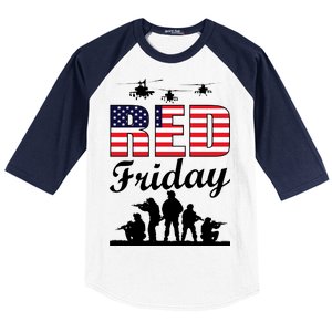 Red Friday Veterans Tribute Baseball Sleeve Shirt