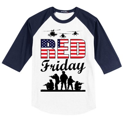 Red Friday Veterans Tribute Baseball Sleeve Shirt