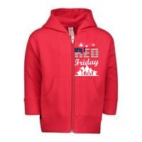 Red Friday Veterans Tribute Toddler Zip Fleece Hoodie