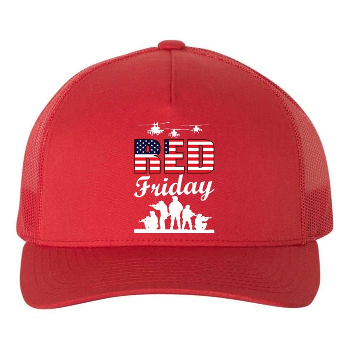 Red Friday Veterans Tribute Yupoong Adult 5-Panel Trucker Hat