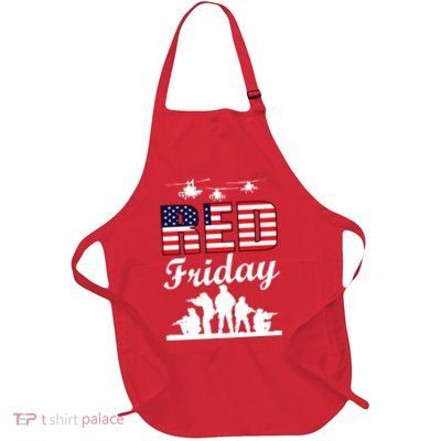 Red Friday Veterans Tribute Full-Length Apron With Pockets