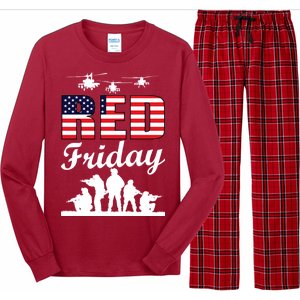 Red Friday Veterans Tribute Long Sleeve Pajama Set