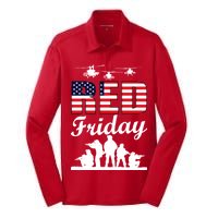 Red Friday Veterans Tribute Silk Touch Performance Long Sleeve Polo