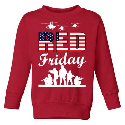 Red Friday Veterans Tribute Toddler Sweatshirt