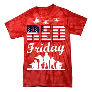 Red Friday Veterans Tribute Tie-Dye T-Shirt