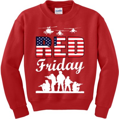 Red Friday Veterans Tribute Kids Sweatshirt
