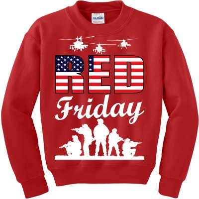 Red Friday Veterans Tribute Kids Sweatshirt