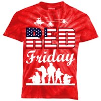 Red Friday Veterans Tribute Kids Tie-Dye T-Shirt