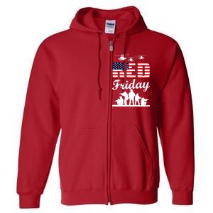 Red Friday Veterans Tribute Full Zip Hoodie