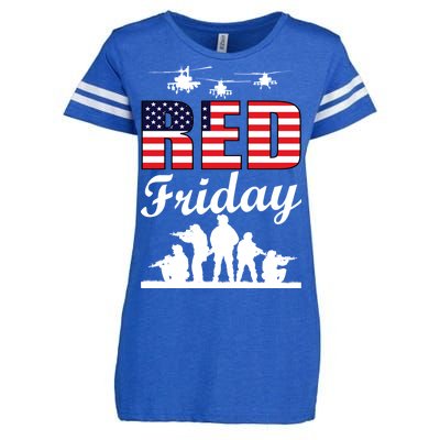 Red Friday Veterans Tribute Enza Ladies Jersey Football T-Shirt