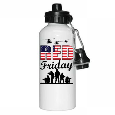 Red Friday Veterans Tribute Aluminum Water Bottle