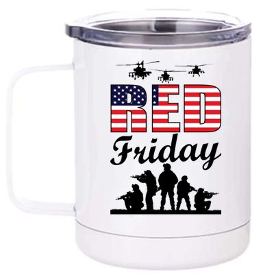 Red Friday Veterans Tribute 12 oz Stainless Steel Tumbler Cup