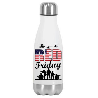 Red Friday Veterans Tribute Stainless Steel Insulated Water Bottle