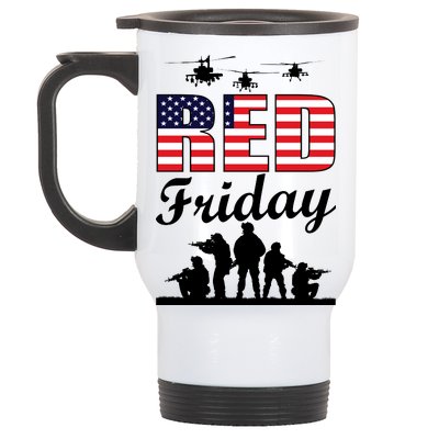 Red Friday Veterans Tribute Stainless Steel Travel Mug