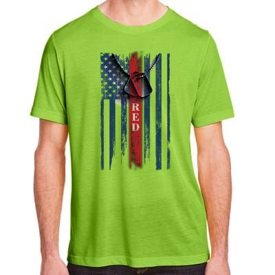 Red Friday Vintage American Flag Adult ChromaSoft Performance T-Shirt