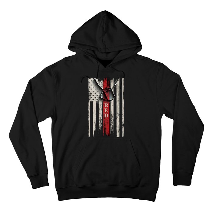 Red Friday Vintage American Flag Hoodie