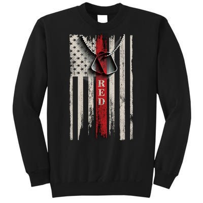 Red Friday Vintage American Flag Sweatshirt