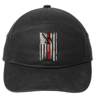 Red Friday Vintage American Flag 7-Panel Snapback Hat