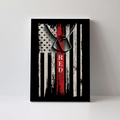 Red Friday Vintage American Flag Canvas