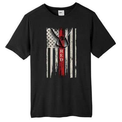 Red Friday Vintage American Flag Tall Fusion ChromaSoft Performance T-Shirt