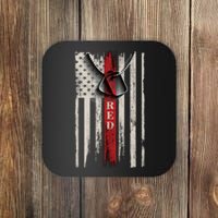 Red Friday Vintage American Flag Coaster