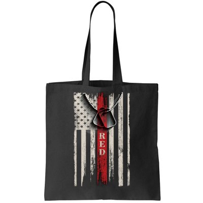 Red Friday Vintage American Flag Tote Bag