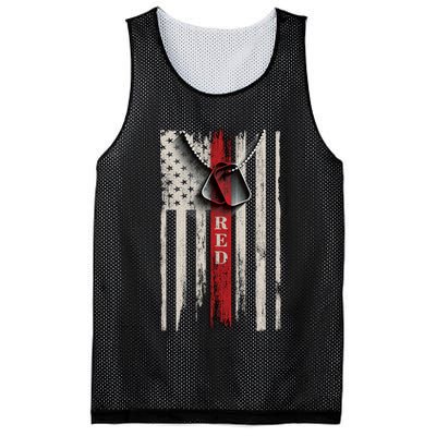 Red Friday Vintage American Flag Mesh Reversible Basketball Jersey Tank