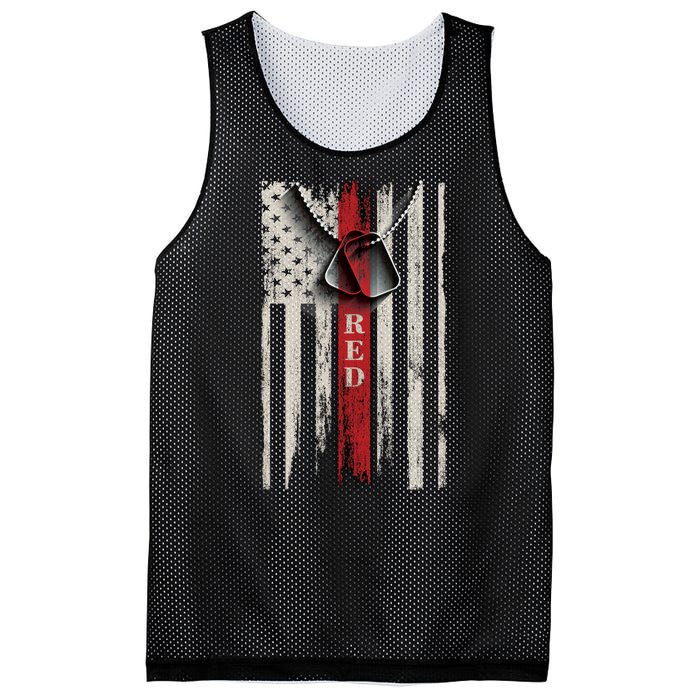 Red Friday Vintage American Flag Mesh Reversible Basketball Jersey Tank