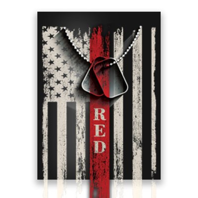 Red Friday Vintage American Flag Poster