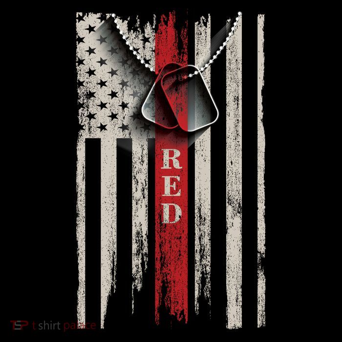 Red Friday Vintage American Flag Poster