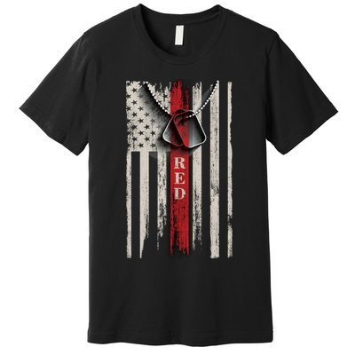 Red Friday Vintage American Flag Premium T-Shirt