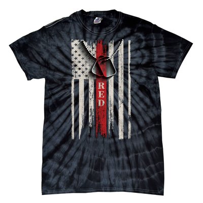 Red Friday Vintage American Flag Tie-Dye T-Shirt