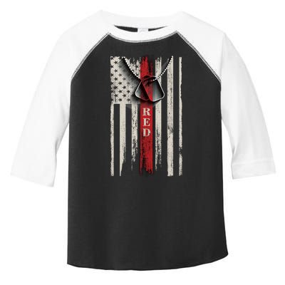 Red Friday Vintage American Flag Toddler Fine Jersey T-Shirt