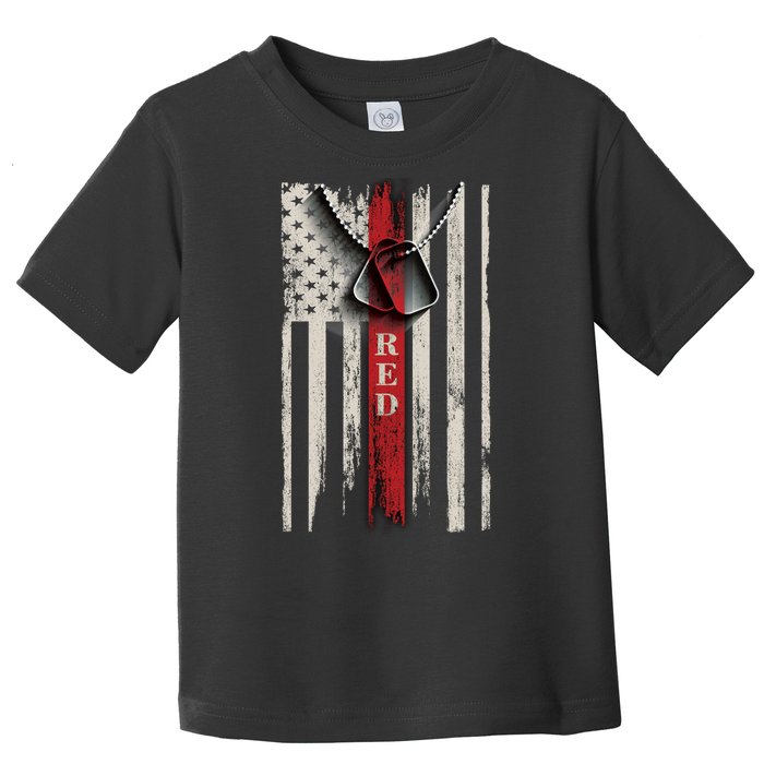 Red Friday Vintage American Flag Toddler T-Shirt