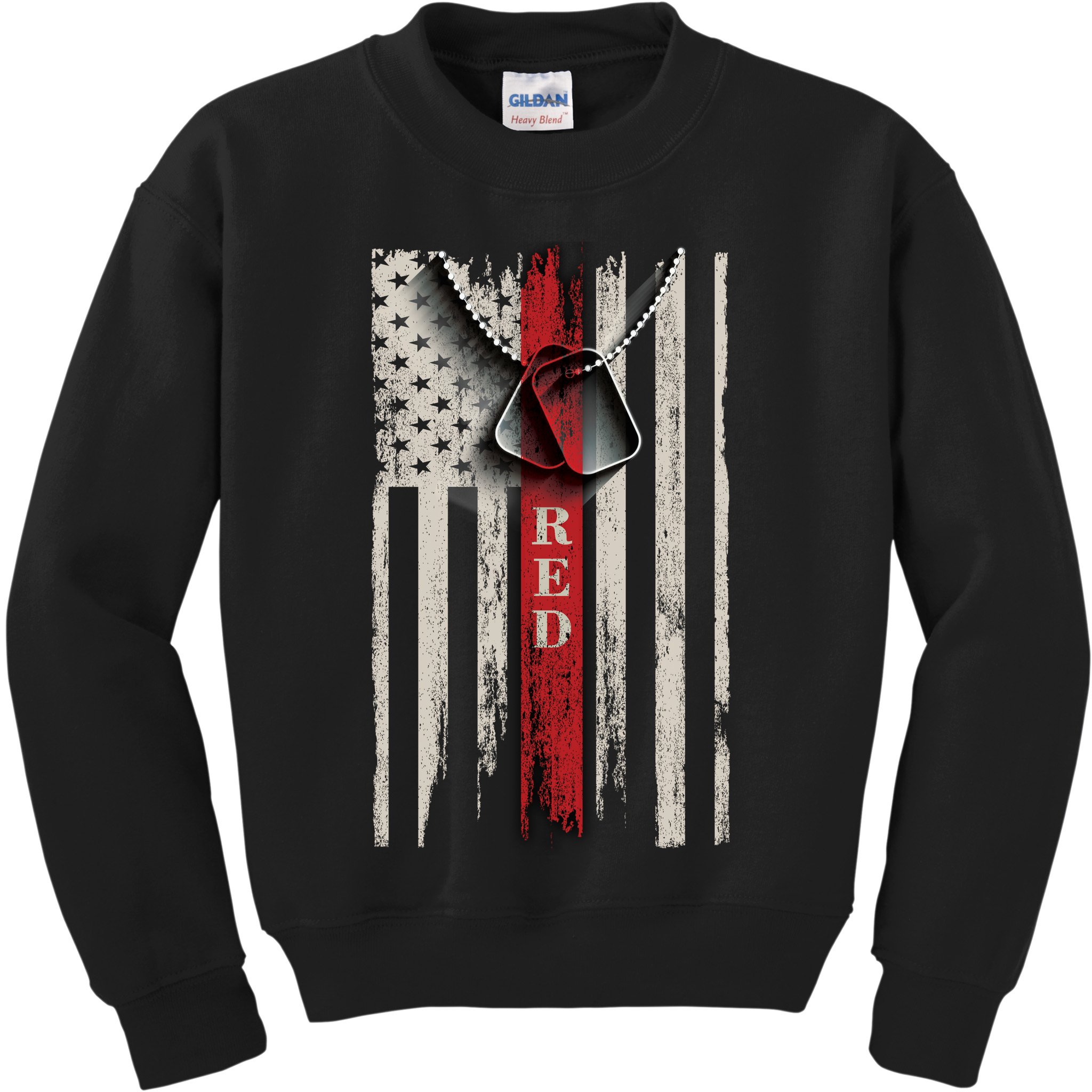 Red Friday Vintage American Flag Kids Sweatshirt