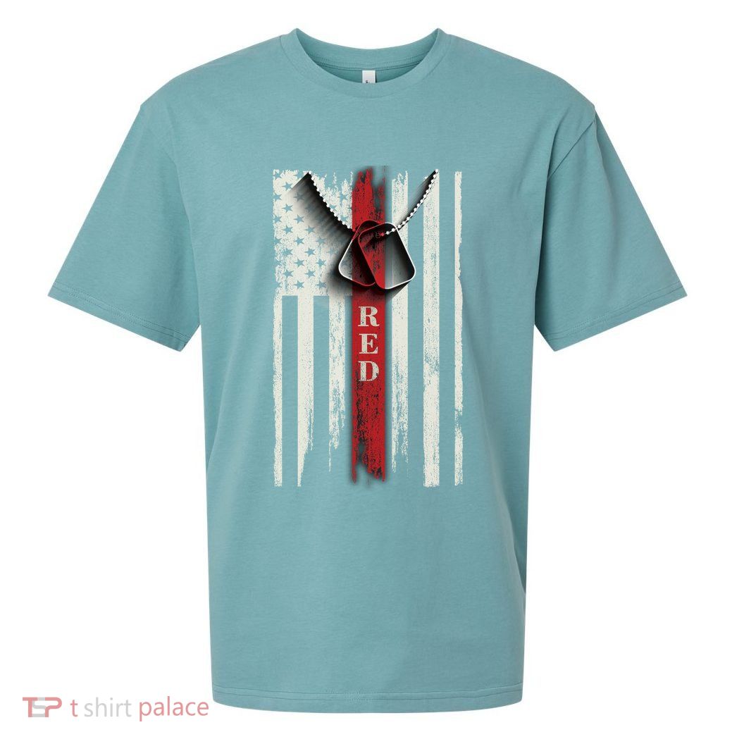 Red Friday Vintage American Flag Sueded Cloud Jersey T-Shirt