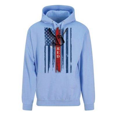 Red Friday Vintage American Flag Unisex Surf Hoodie