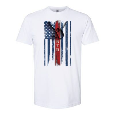 Red Friday Vintage American Flag Softstyle CVC T-Shirt