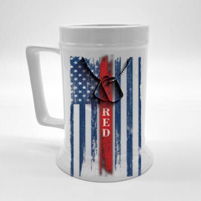 Red Friday Vintage American Flag Beer Stein